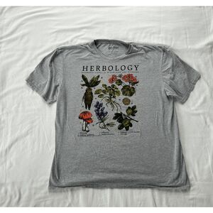 Men's/Women's Harry Potter XL Herbology Gray Tee Shirt